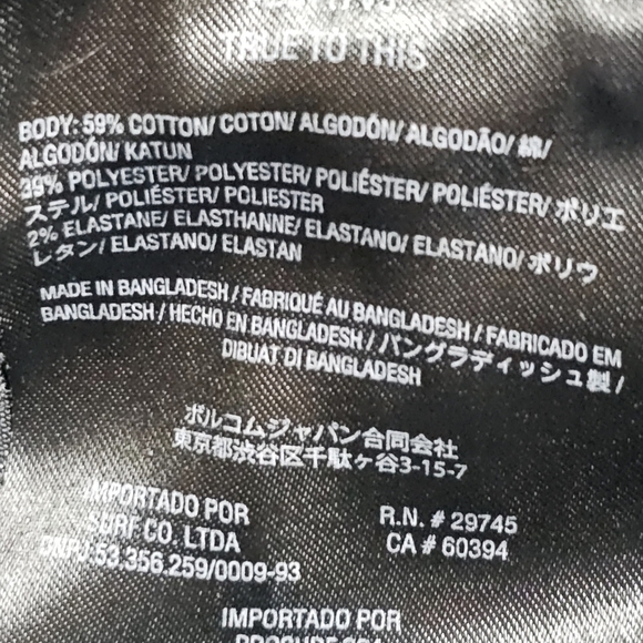 Volcom Men's Flat Front Modern Fit Chino Shorts Size 30 Dark Gray - Picture 11 of 11